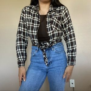 Vintage Fall crop fleece size small